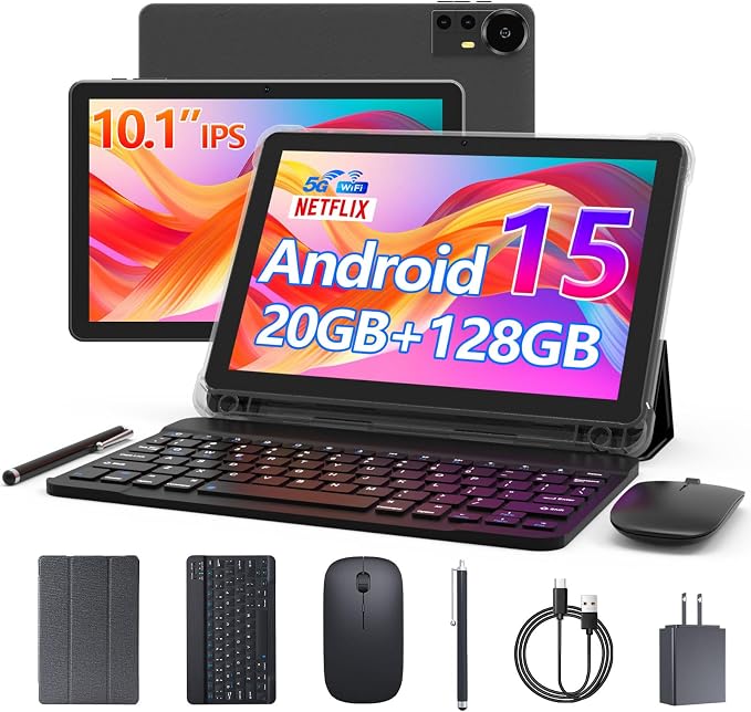 Android 15 Tablet 10 Inch, 20GB RAM+128GB ROM/2TB Expandable, 2 in 1 Tablets by CUPEISI
