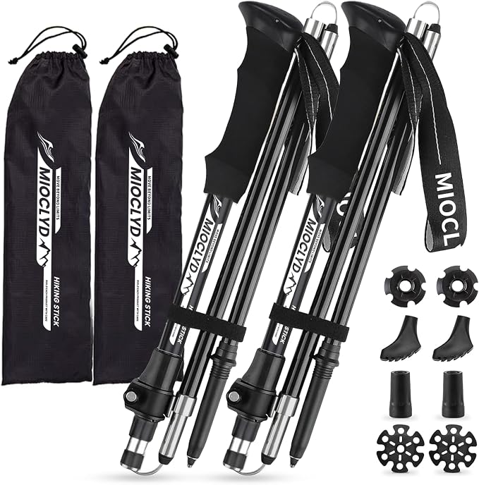 Collapsible Hiking Poles, 7075 Aluminum Trekking Poles, Walking Sticks by Unknown