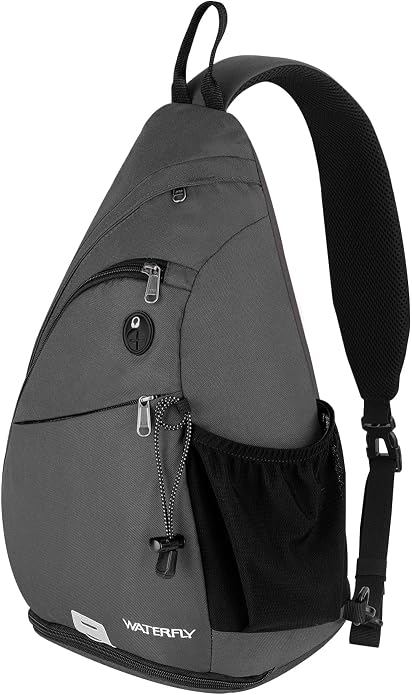 WATERFLY Large Crossbody Sling Bag: Over Shoulder Backpack Daypack Casual Cross by Waterfly