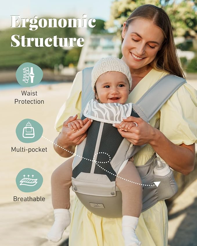 Baby Carrier, MOMTORY Safety-Certified 6-in-1 Baby Carrier - Image 7