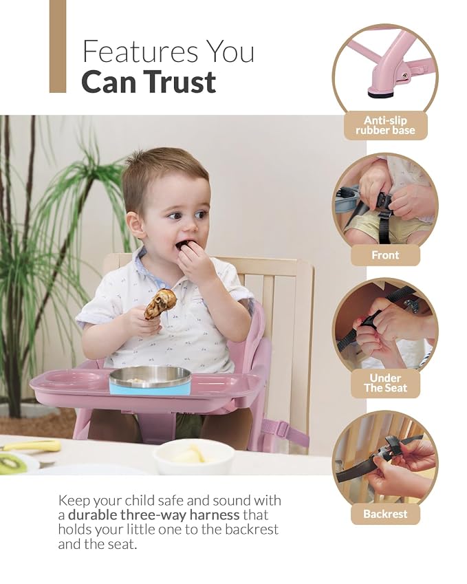 Feed Me 3-in-1 Travel High Chair Booster Seat - Image 5