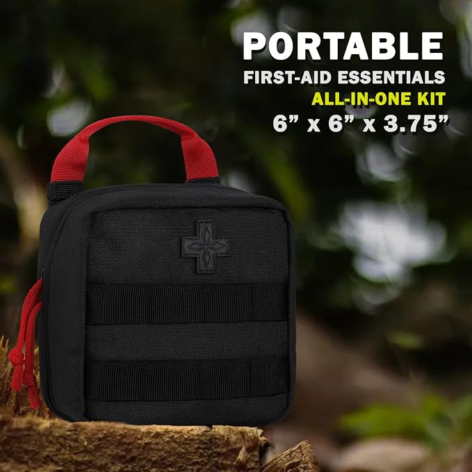 Everlit 180 Pieces Tactical First Aid Kit IFAK Molle EMT Pouch Outdoor Camping - Image 2