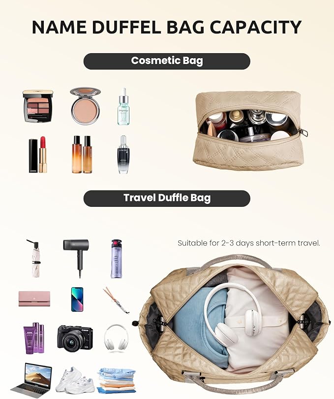 Stuff for Girls 17-18, Gifts for Women-Initial Travel Bag - Image 6