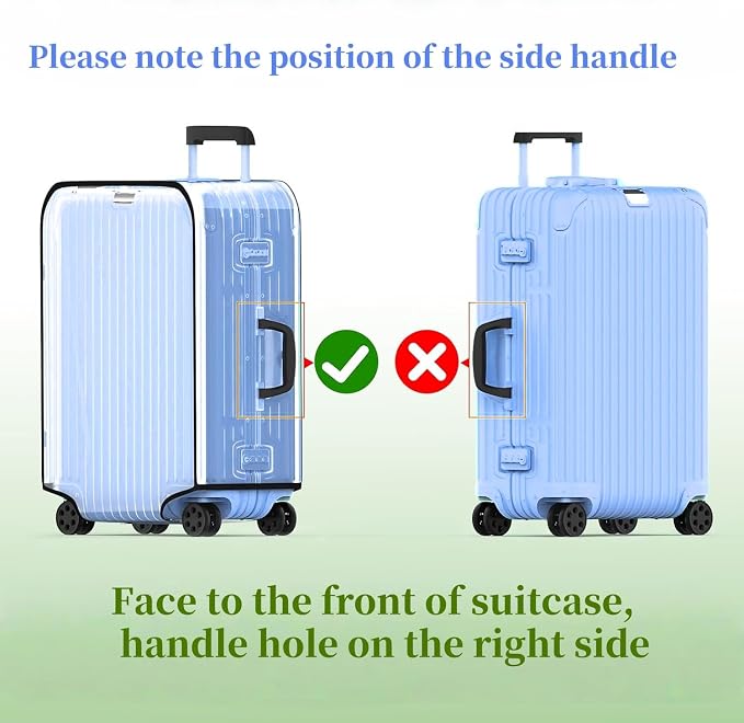 Luggage Cover Clear PVC Suitcase Cover Thick Transparent Waterproof Suitcase - Image 6