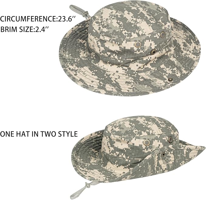 Sun Hats for Men Women Boonie Hat Foldable Fishing Hat UPF 50+ Bucket Hat for - Image 2