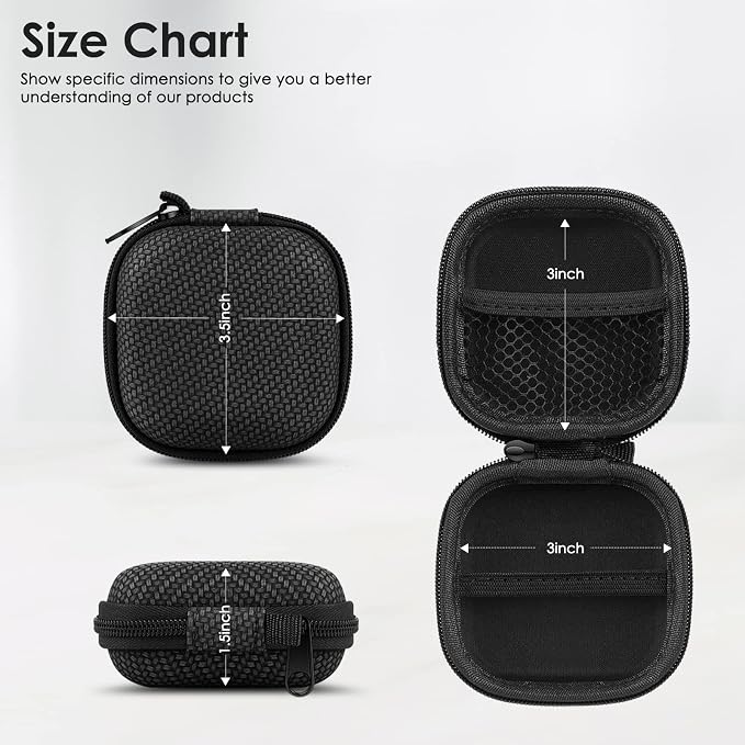 Earbud Case Hard EVA Earphone Carrying Case Cell Phone Accessories Storage Bag - Image 4