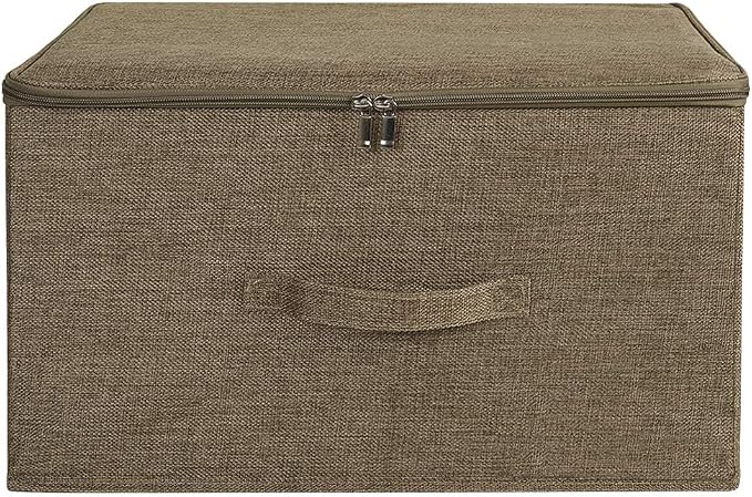 ANMINY 3PCS Storage Bins with Zipper Lids 51.9 Qt Lidded Fabric Storage Boxes - Image 2