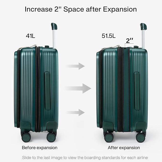 Hanke Grace Expandable Carry On Luggage - Image 5
