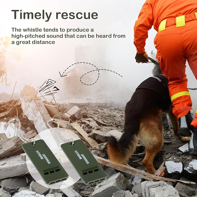120 dB Emergency Whistles for Teachers, Flat Self Defense Safety Whistle - Image 7