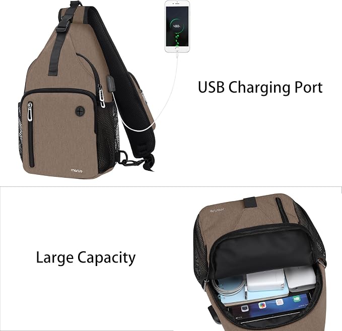 MOSISO Sling Backpack Bag, Crossbody Shoulder Bag Travel Hiking Daypack Chest - Image 2