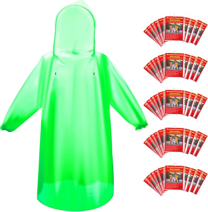Bruvoalon 6 & 20 Pack Disposable Rain Ponchos - Image 9