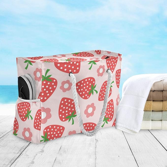senya Large Beach Bags Totes Canvas Tote Shoulder Bag Soft Wave Water Resistant - Image 5