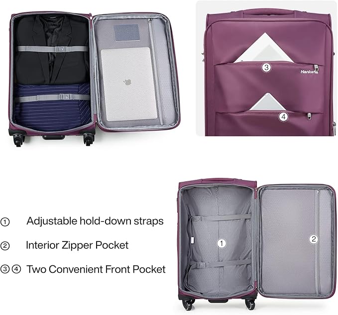 Hanke 20/24/28 Inch 3 Piece Luggage Set - Image 6