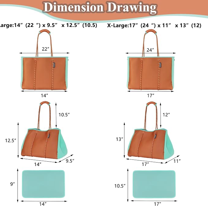 QOGiR Neoprene Multipurpose Beach Bag Tote - Image 7