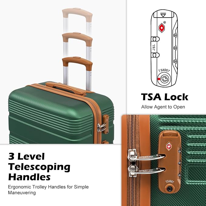 LONG VACATION 6 Piece ABS+PC Hardshell Luggage Set - Image 2