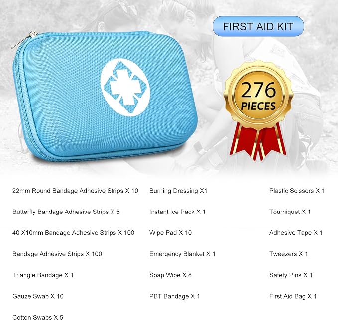 276PCS Small Travel First Aid Kit Supplies - Image 4