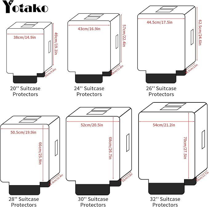 Yotako Clear PVC Suitcase Cover Protectors 30 Inch Luggage Cover Protectors - Image 9
