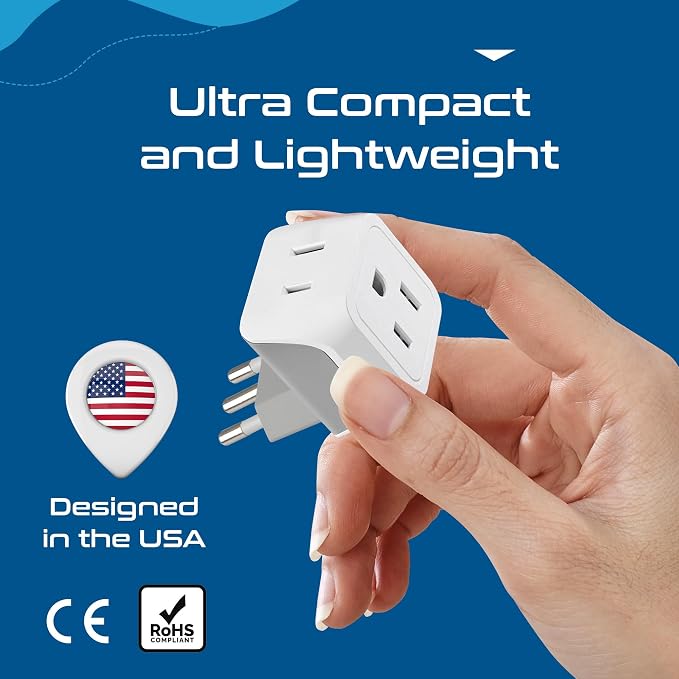 Ceptics European Plug Adapter 4 Pack Set, USA to Europe, France - Image 7
