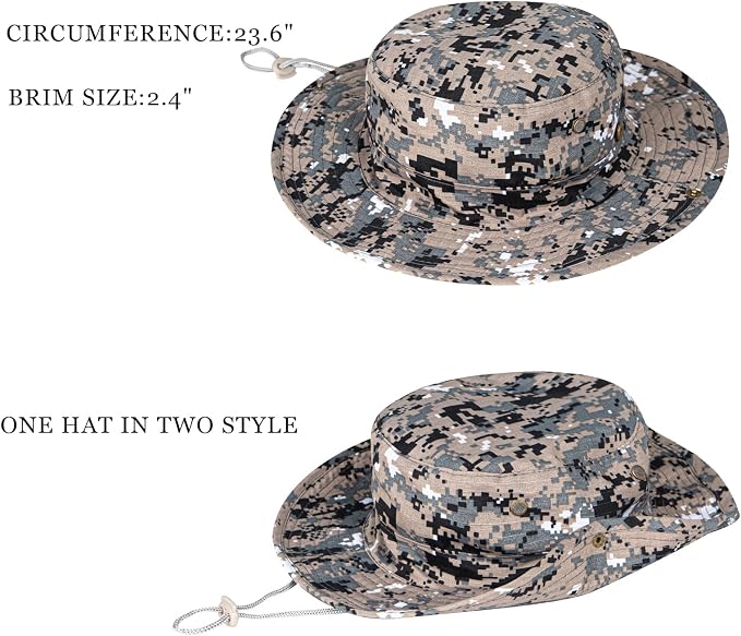Sun Hats for Men Women Boonie Hat Foldable Fishing Hat UPF 50+ Bucket Hat for - Image 2