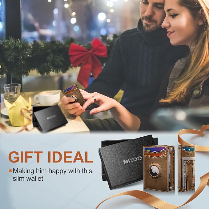Airtag Wallet for Men- with Money Clip Gift Boxed, Magnetic Closure Slim - Image 9