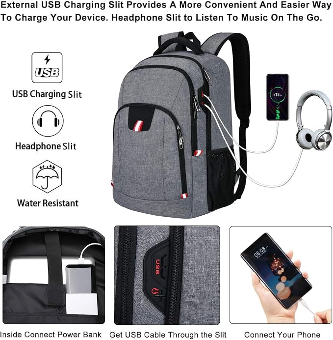 Travel Laptop Backpack, Anti Theft Backpack - Image 2