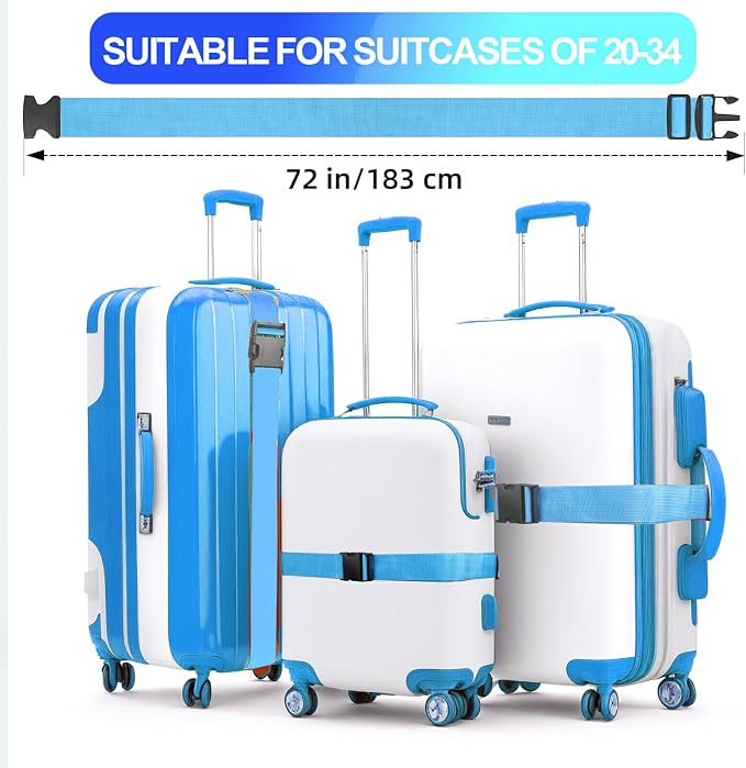 Luggage Straps for Suitcases TSA Approved, Travel Belt Suitcase Belt, Suitcase - Image 6
