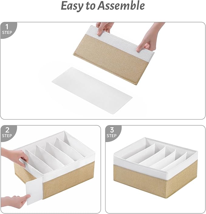 Jeans Drawer Organizers for Clothing, 5 Grids Compartment Wardrobe clothes - Image 6