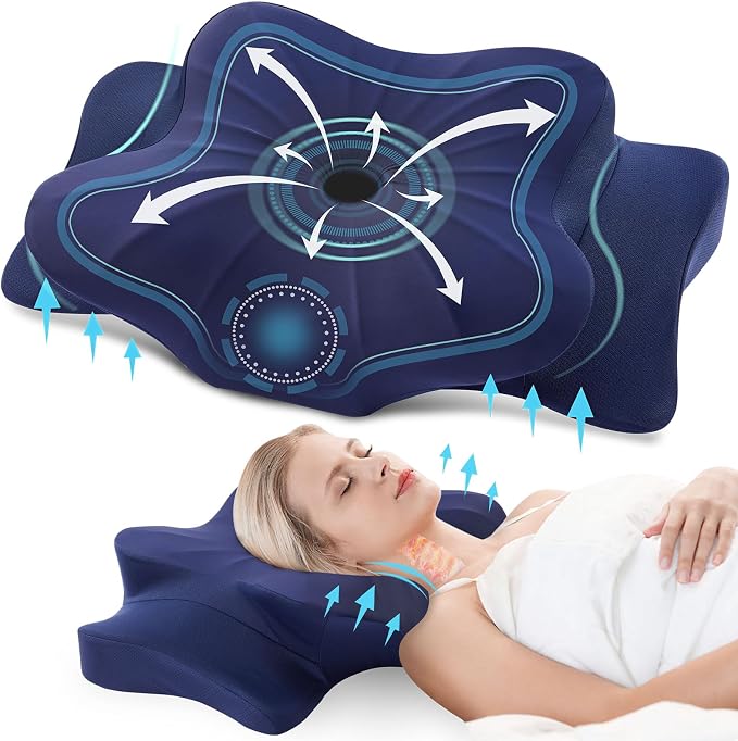 DONAMA Cervical Pillow for Neck and Shoulder, Contour Memory Foam Pillow by DONAMA