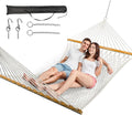 Double Hammock for 2 Person, Handwoven Cotton Rope Hammock by ANAGOO