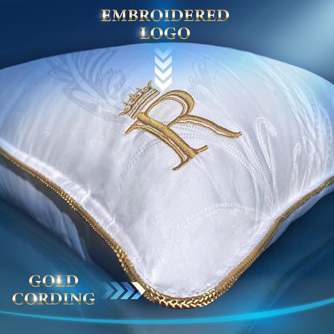 Royal Therapy Pillows King Size Set of 2, Down Alternative Bed Pillows - Image 4