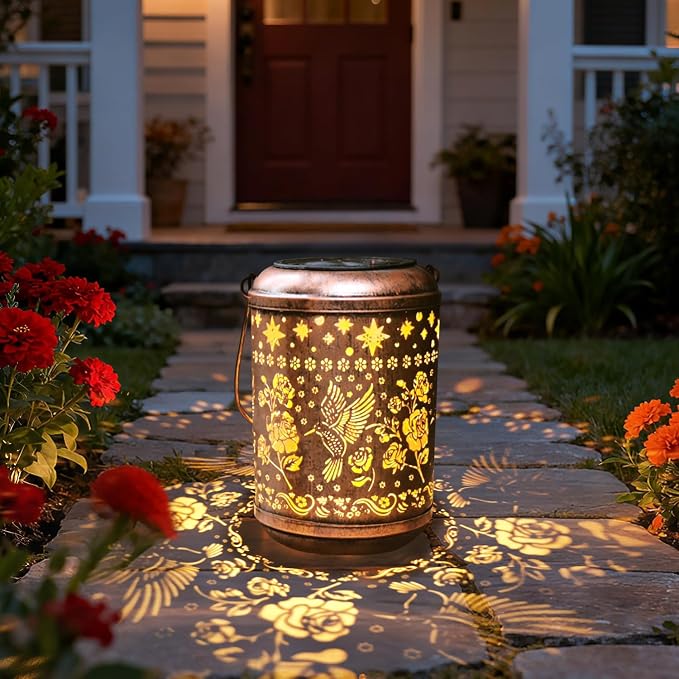 Solar Lanterns Outdoor Waterproof Hummingbird Christmas Garden Decor - Image 4