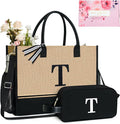 TOPDesign Personalized Initial Canvas Tote Bag, by TOPDesign