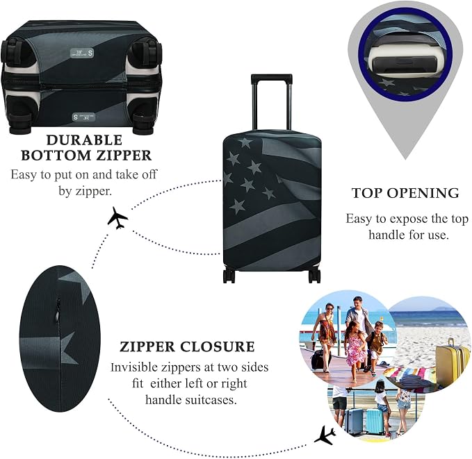 Explore Land Travel Luggage Cover Suitcase Protector Fits 27-30 Inch Case - Image 3