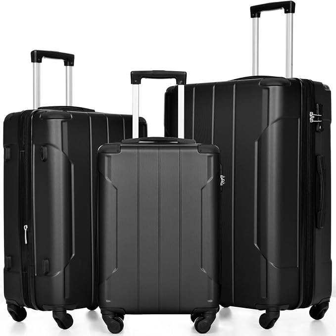 Merax Luggage Set 3 Piece Hardshell Suitcases by Merax