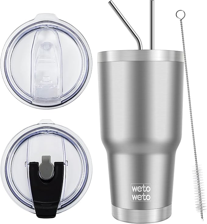 WETOWETO 30 oz Tumbler Stainless Steel Vacuum Insulated Coffee Ice Cup Double by Wetoweto