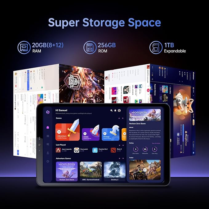 Android Tablet, 8.4 inch Android 14 Snapdragon 685 Processor, 12GB RAM 128GB - Image 3