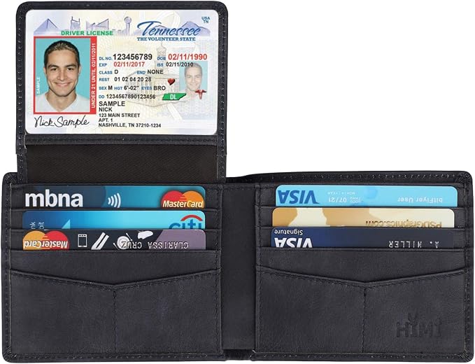 Wallet for Men-Genuine Leather RFID Blocking Bifold Stylish Wallet - Image 4