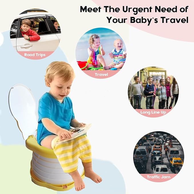 SunnySmile Toddler Travel Potty, Kids Portable Potty, Applicable to Travel - Image 3