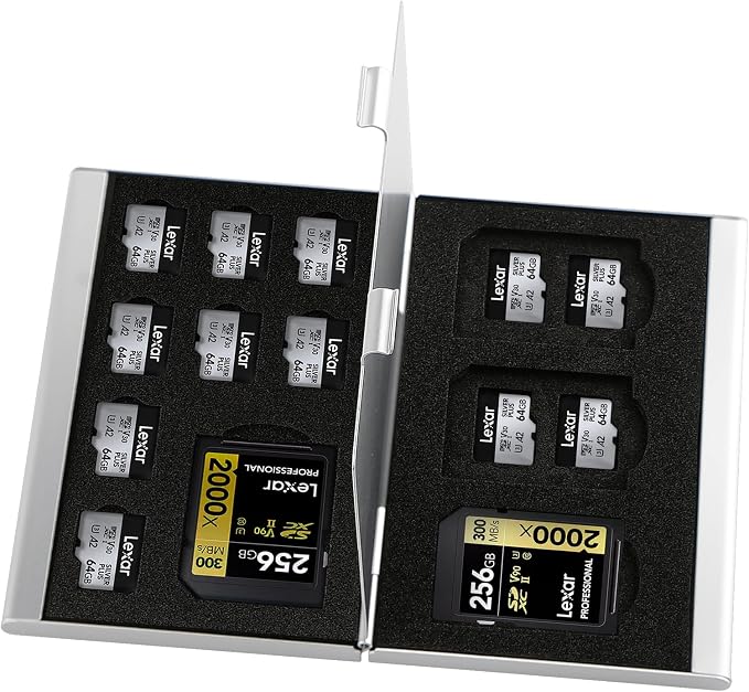 Aluminum SD Card Case, 18Slots Ultrathin SD Card Holder, Memory Card Storage by Unknown
