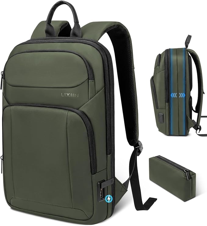 Backpack for Men Slim & Expandable Travel Laptop Backpack by LIXIIN