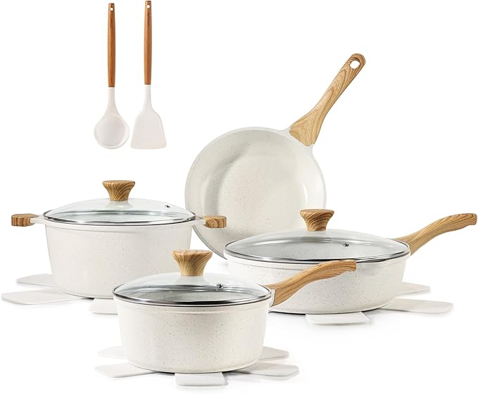 SENSARTE Nonstick Ceramic Cookware Set 13-Piece, Healthy Pots and Pans Set by SENSARTE