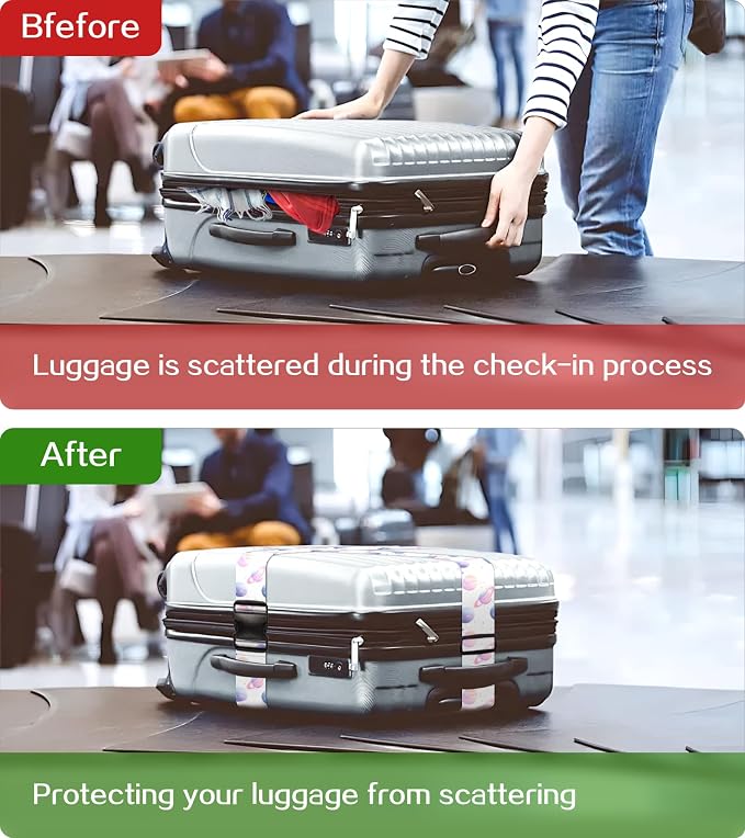 Luggage Straps for Suitcases Travel Belt Luggage Band Heavy Duty Traveling - Image 3