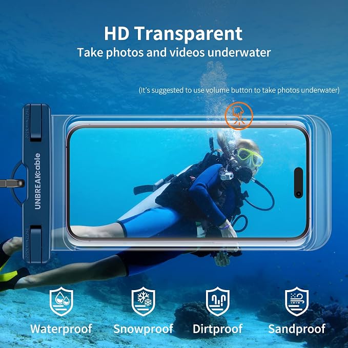 UNBREAKcable Waterproof Phone Pouch-2 Pack IPX8 Waterproof Phone Case - Image 3