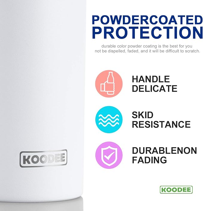 koodee 20 oz Skinny Tumblers Stainless Steel Insulated Tumbler - Image 2