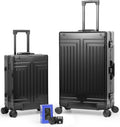 All Aluminum Magnesium 20/28 Luggage set ，Cut from Whole Aluminum Sheet，22x14x9 by KANGSHILU