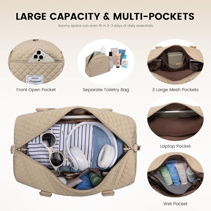 LOVEVOOK Travel Duffle Bag, Weekender Bags - Image 3