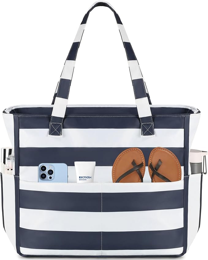LEDAOU Beach Bag Waterproof Sandproof Women Tote Bag Pool Bag by LEDAOU
