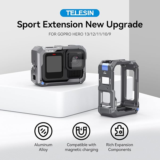 TELESIN Upgraded Aluminum Alloy Cage Frame Housing - Image 2