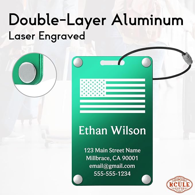 Personalized Luggage Tags: Custom Metal Luggage Tags - Image 3