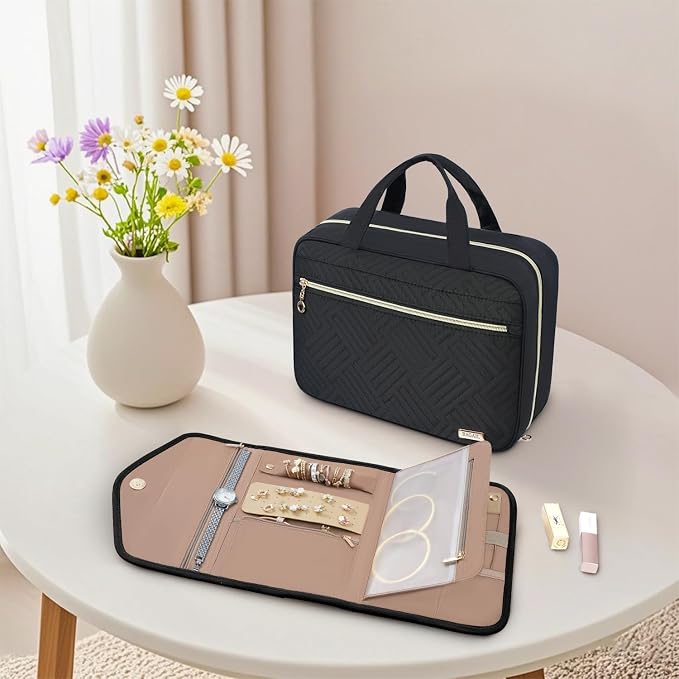 BAGAIL Hanging Toiletry Bag for Women Water-resistant Cosmetic Bag Large - Image 7